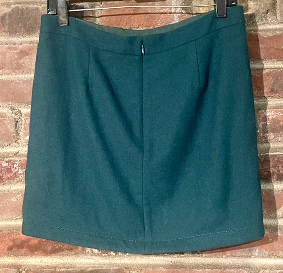 Vintage 1999’s Dark Green Micro Mini Skirt - image 2