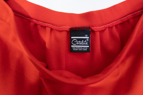 Vintage 1970's Red Catalina Midi Skirt - image 4