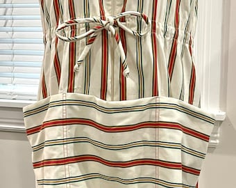 Vintage 1960’s/70’s Mod Striped Mid Length Dress by Evelyn Pearson