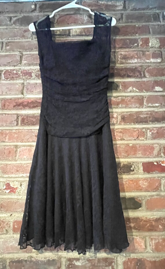 Vintage 1980’s Black Lace Dress - image 4