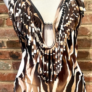 Y2K One Piece Zebra Print Bathing Suit