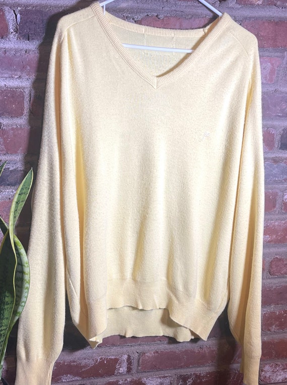 Vintage 1990’s Yellow XL Cardigan Sweater - image 7