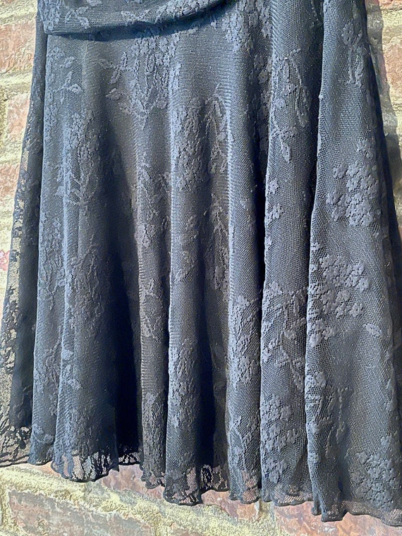 Vintage 1980’s Black Lace Dress - image 3