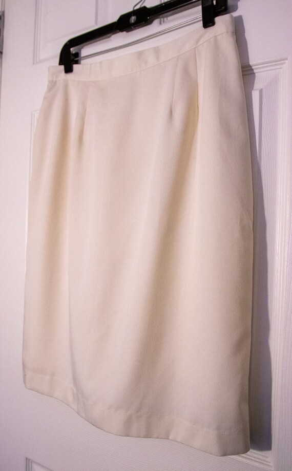 Vintage 1980's High Waist Yellow Skirt - image 3