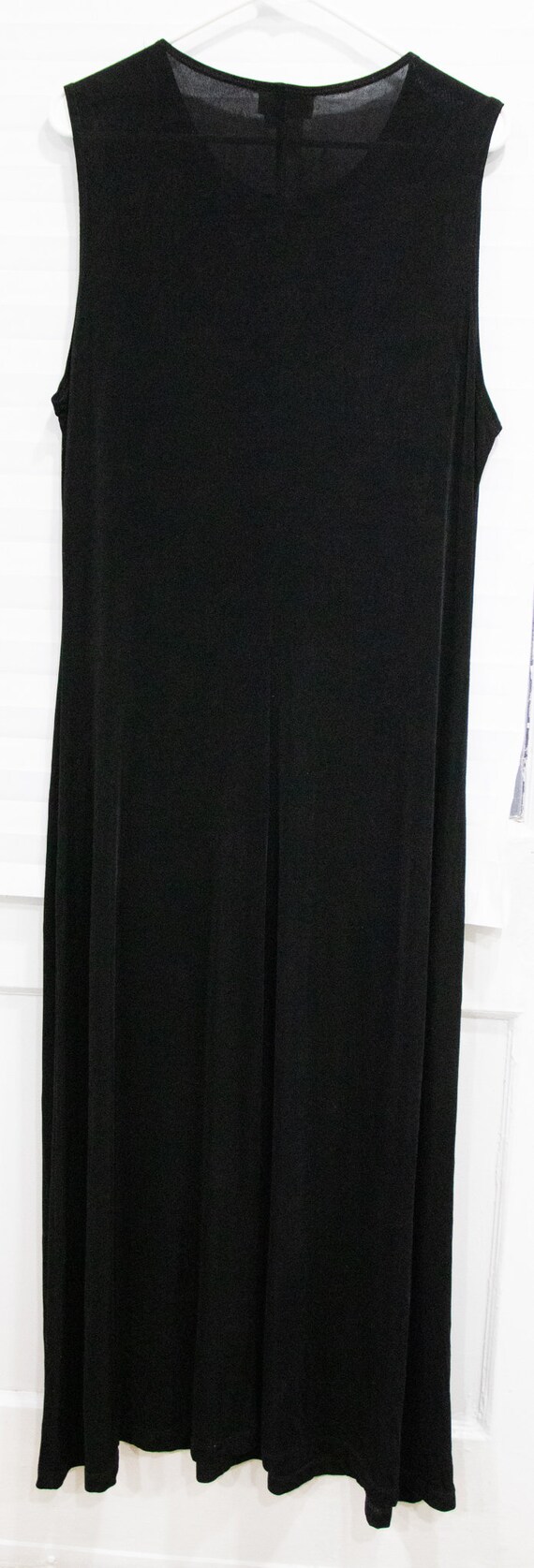 Vintage 1990's Minimalist Black Maxi Dress - image 6