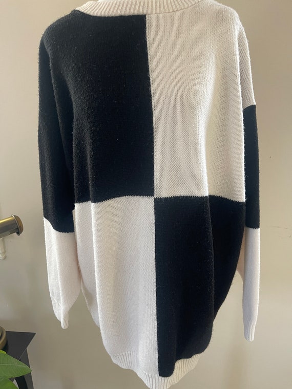Black and White ColorBlock Sweater main image 1