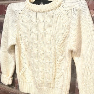 Vintage 1980’s Cable Knit Child’s Fisher  Sweater