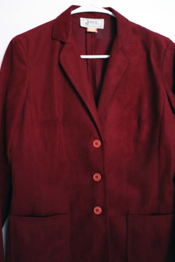 Vintage 1970's Women's Dark Red Blazer - image 3