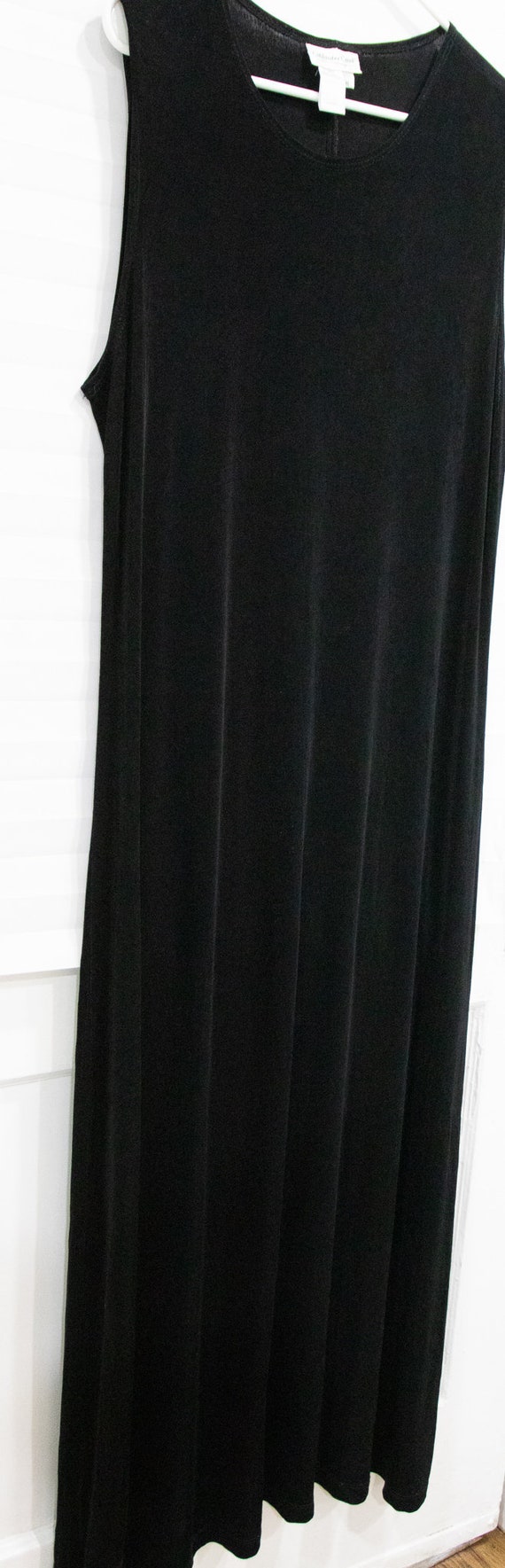 Vintage 1990's Minimalist Black Maxi Dress - image 5