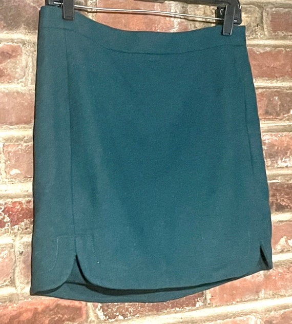 Vintage 1999’s Dark Green Micro Mini Skirt - image 1