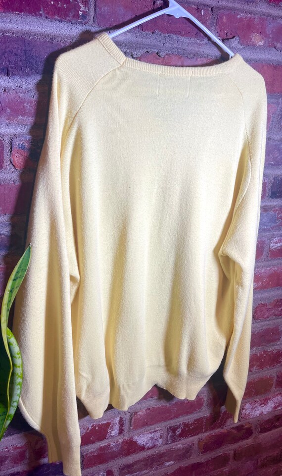 Vintage 1990’s Yellow XL Cardigan Sweater - image 3