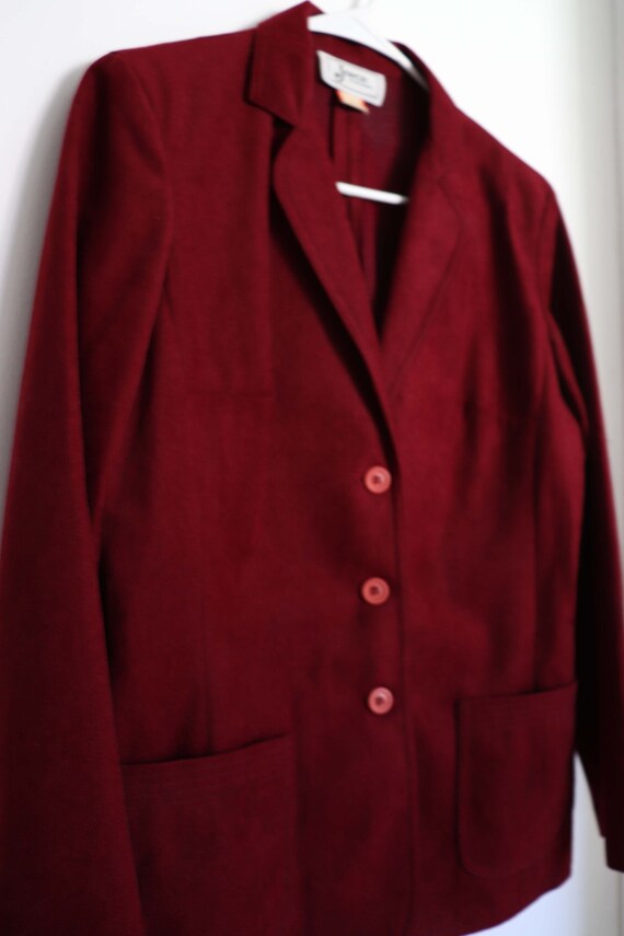 Vintage 1970's Women's Dark Red Blazer - image 2