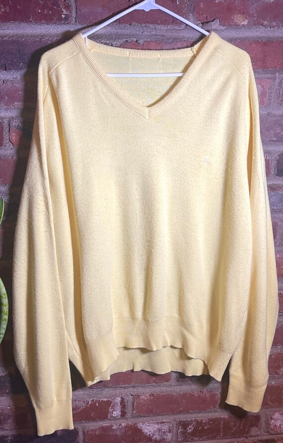 Vintage 1990’s Yellow XL Cardigan Sweater - image 9