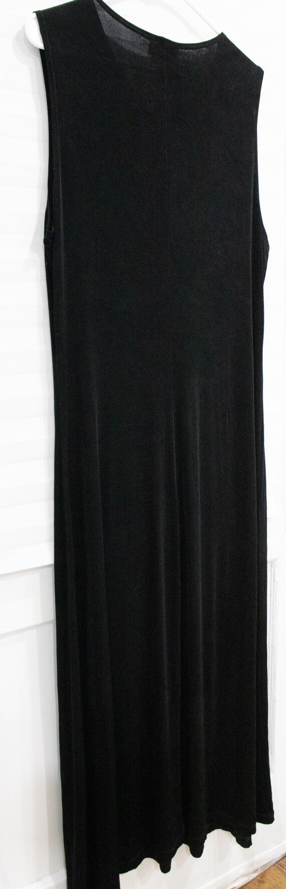 Vintage 1990's Minimalist Black Maxi Dress - image 9