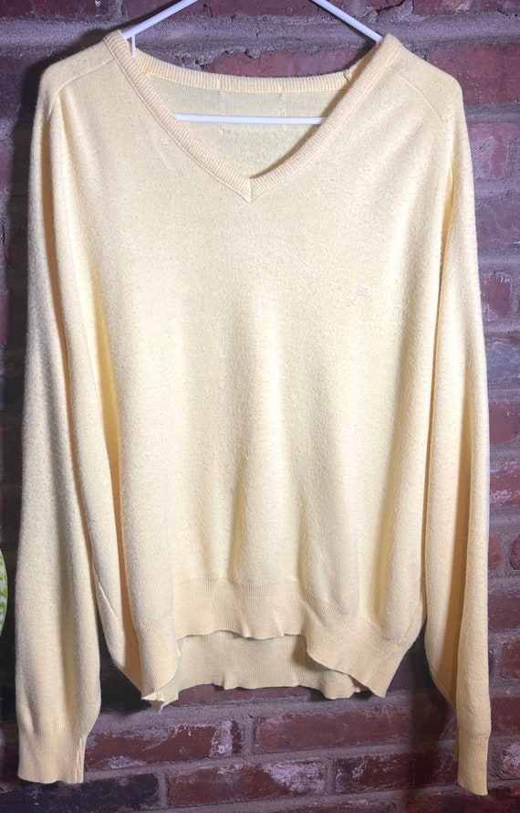 Vintage 1990’s Yellow XL Cardigan Sweater - image 2