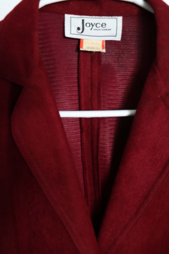 Vintage 1970's Women's Dark Red Blazer - image 4