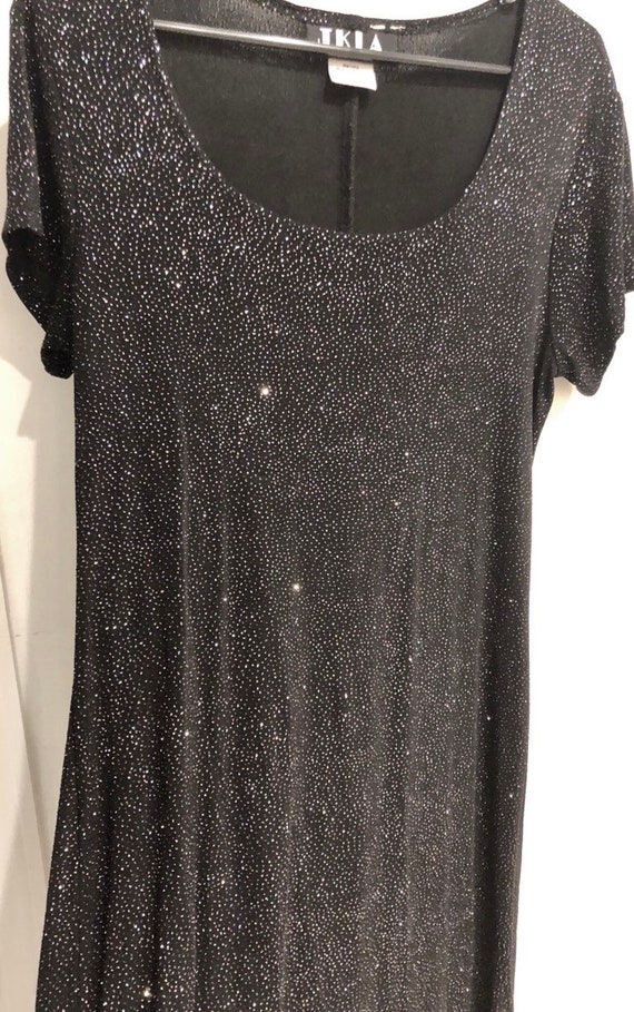 Vintage 1980's Glittery Little Black Dress - image 4