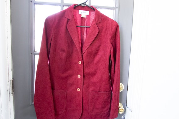 Vintage 1970's Women's Dark Red Blazer - image 8