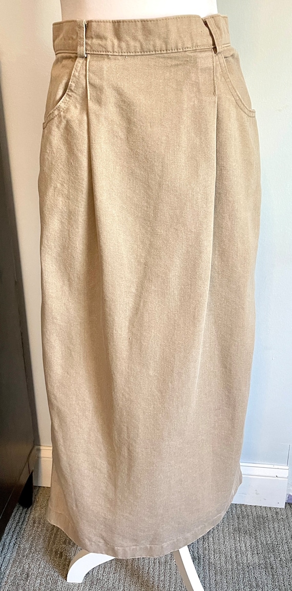 Vintage 1980’s Khaki Maxi Skirt