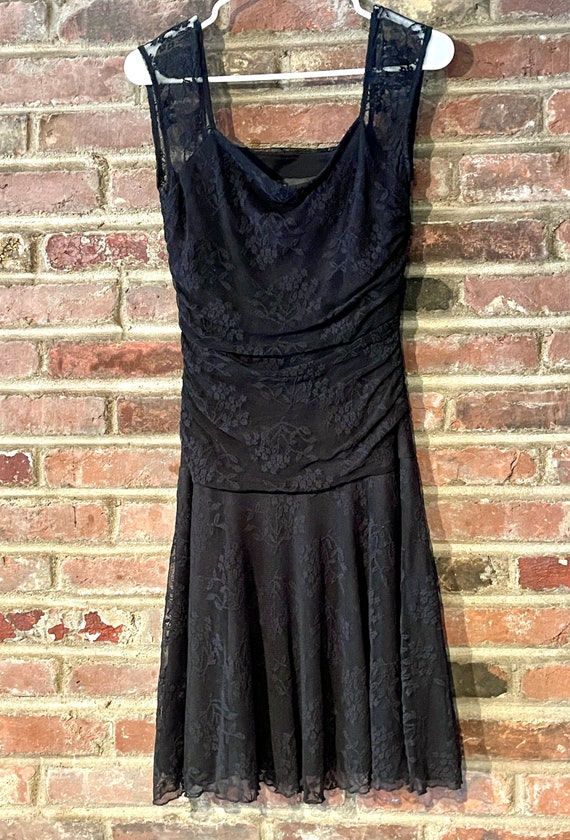 Vintage 1980’s Black Lace Dress - image 7