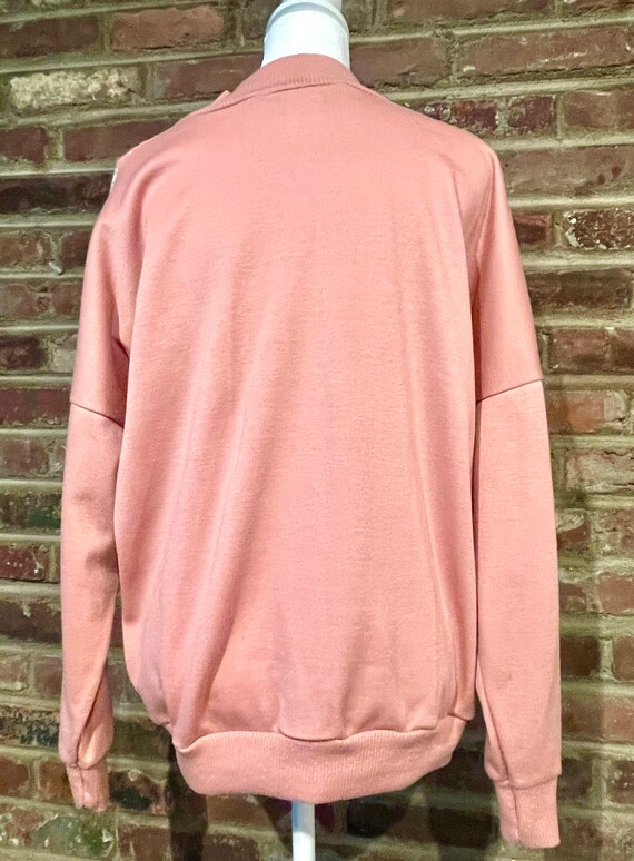 Vintage 1980’s Pink and Silver Light Weight Sweat… - image 9