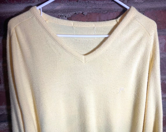 Vintage 1990’s Yellow XL Cardigan Sweater - image 10