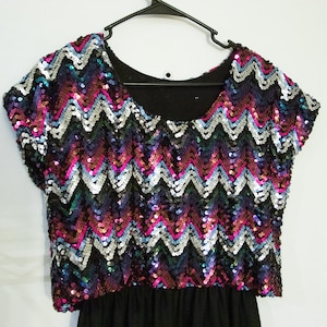Vintage 1960&#39;s Mid Length Sequin Party Dress