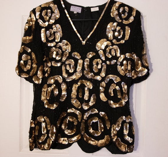 1980's Sequin Blouse - image 10