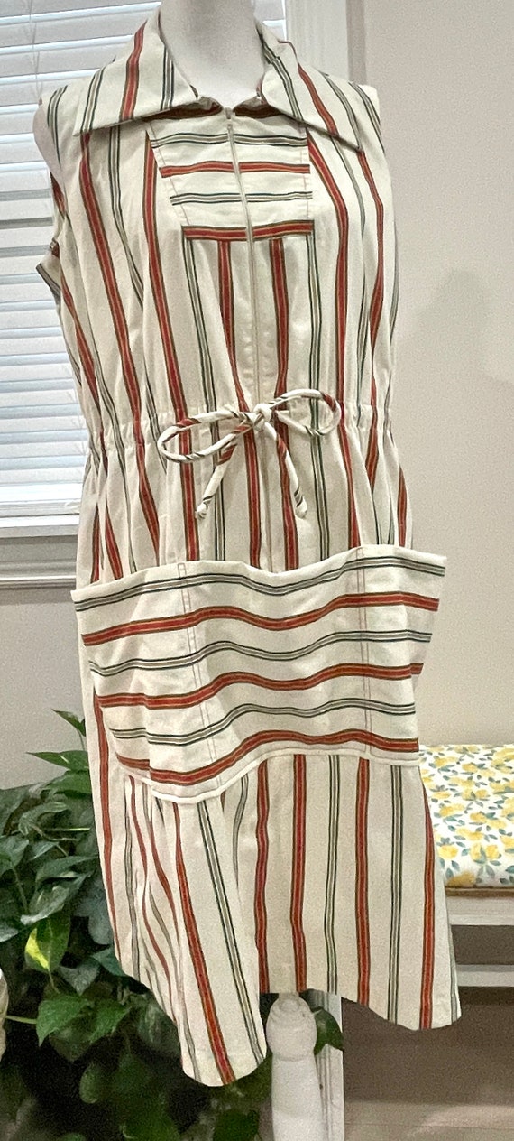 Vintage 1960’s/70’s Mod Striped Mid Length Dress … - image 4