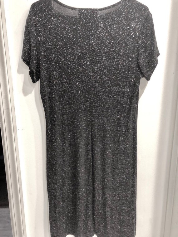 Vintage 1980's Glittery Little Black Dress - image 5