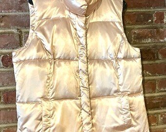 Vintage Y2K Gold Puffy Vest - Etsy
