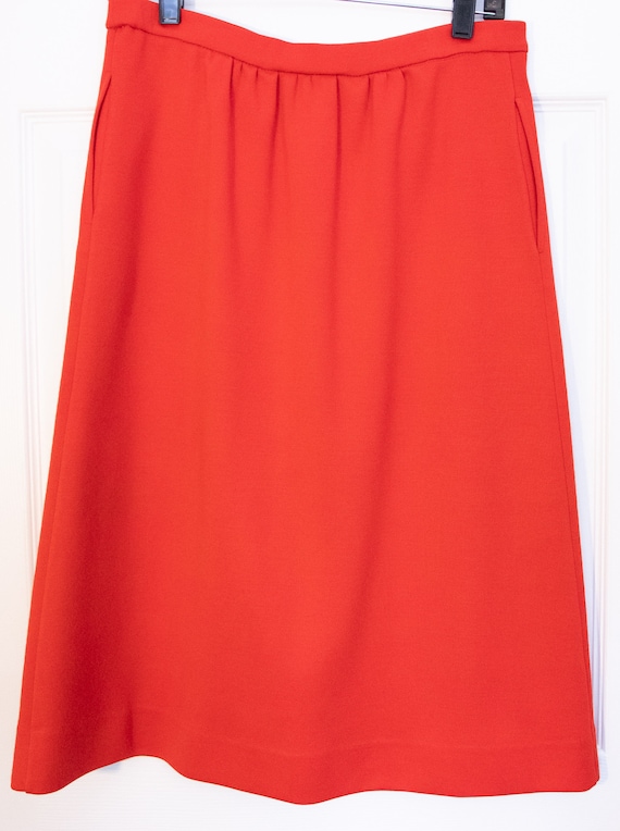 Vintage 1970's Red Catalina Midi Skirt