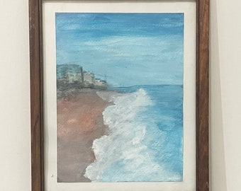 Watercolor Painting in a Vintage Frame