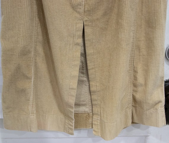 Vintage 1990's Mid Length Tan Corduroy Skirt - image 10