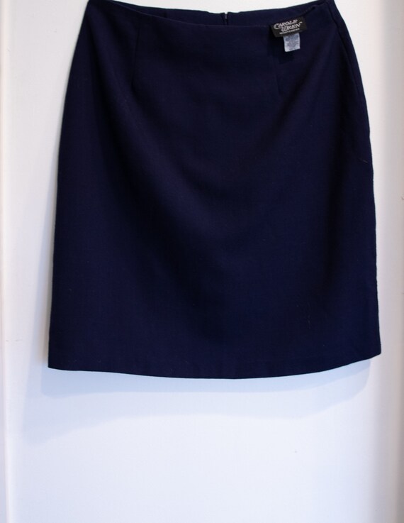 1990's Vintage Navy Blue Skirt - image 5