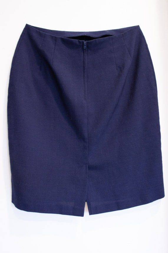 1990's Vintage Navy Blue Skirt - image 7