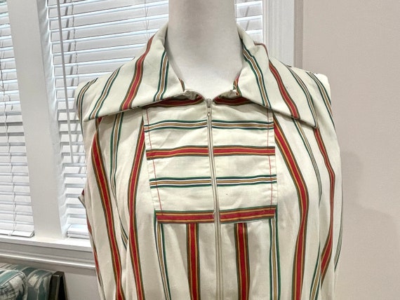Vintage 1960’s/70’s Mod Striped Mid Length Dress … - image 5