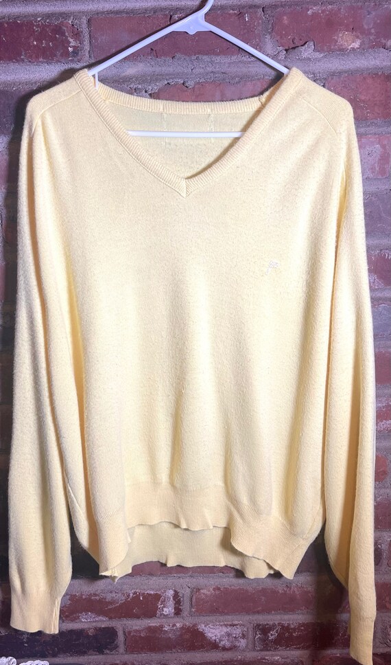 Vintage 1990’s Yellow XL Cardigan Sweater - image 5