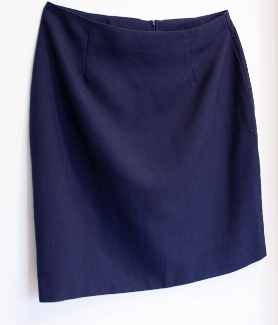 1990's Vintage Navy Blue Skirt - image 3