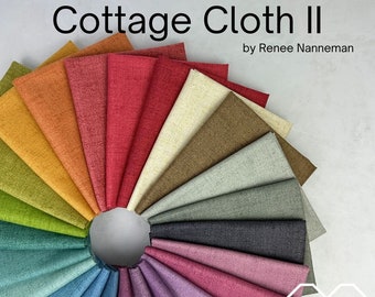 Cottage Cloth II Bundles - Designed by Renee Nanneman for Andover - 100% Cotton - 24 pieces Half yard, Fat Quarters and Fat Eighths