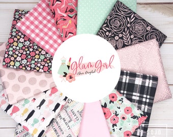 Glamor Lipstick Pink Cotton Curtain//Craft Fabric