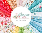 Granny Chic Half Yard Bundle - designed by Lori Holt - Manufactured by Riley Blake - 100 Cotton - 34 pieces