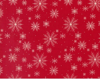 Once Upon A Christmas - Snowfall Red 43164 12 - by  Sweet Fire Road for Moda - Sold by the Half Yard - Ready to Ship!