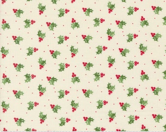 Once Upon A Christmas - Merry Berries Snow 43165 11 - by  Sweet Fire Road for Moda - Sold by the Half Yard - Ready to Ship!