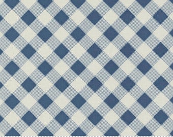 Picnic Check Indigo 24584 22 - by Aneela Hoey for Moda Fabrics - 100% cotton - sold by the half yard