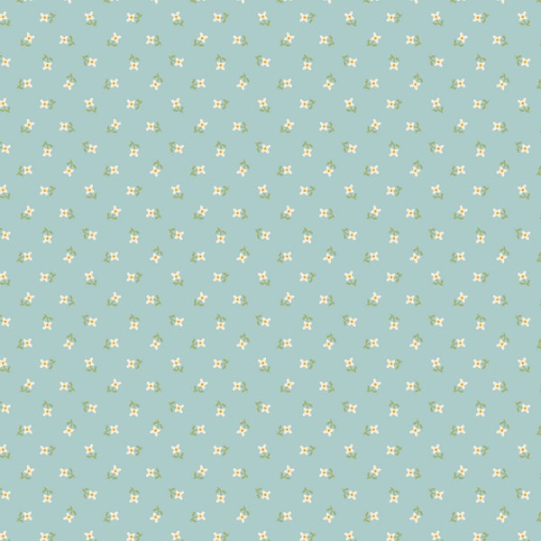 My Favorite Things - Vintage Apron Blue FT23708 - designed by Elea Lutz for Poppie Cotton - 100% cotton fabric - sold by the half yard