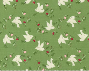 Once Upon A Christmas - Wintersong Mistletoe 43163 14 - by  Sweet Fire Road for Moda - Sold by the Half Yard - Ready to Ship!
