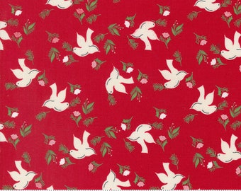 Once Upon A Christmas - Wintersong Red 43163 12 - by  Sweet Fire Road for Moda - Sold by the Half Yard - Ready to Ship!