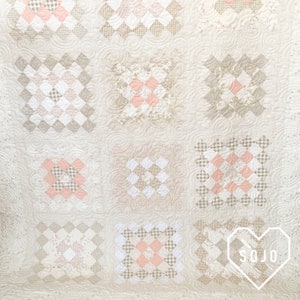 Confetti Cake Baby Quilt Kit: Low Volume Cotton Fabrics Curated by Sojo Fabric -  Pattern Included (48.75&quot; x 60.5&quot;) - Ready to Ship!