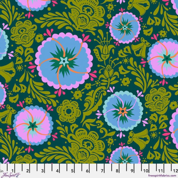 Fortune - Pickle PWAH087 - Love Always, AM  - designed by Anna Maria Horner for Free Spirit Fabrics - by the half yard